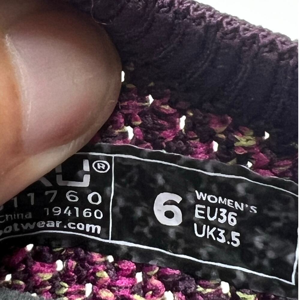 Kuru Stride Novaknit Slip On Comfort Sneaker Plum Purple Confetti Women 6M NWB - Picture 9 of 10